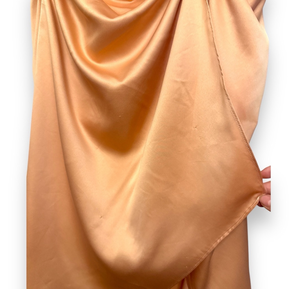 Camila Coelho Bow Skirt, Peach / Tan Size S - Picture 6 of 6